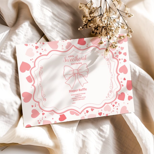 Sweetheart Valentine's Day Baby  Diapper Raffle  Enclosure Card (Creator Uploaded)