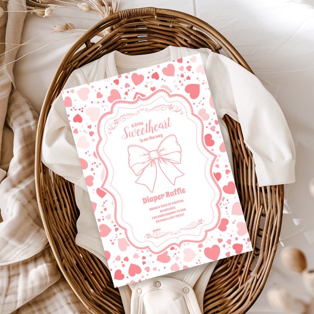 Sweetheart Valentine's Day Baby  Diapper Raffle  Enclosure Card (Creator Uploaded)