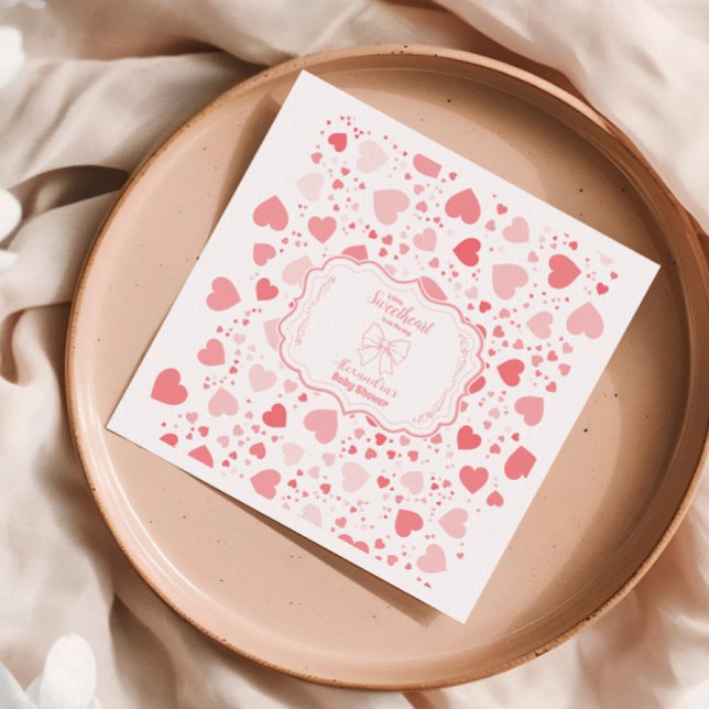 Sweetheart Valentine's Day Baby Shower Napkin (Creator Uploaded)