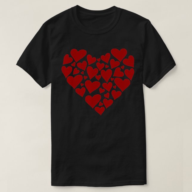 Sweetheart Valentines Day Heart Red Hearts Love He T-Shirt (Design Front)