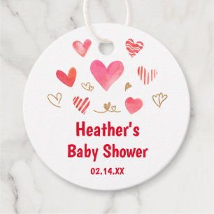 Sweetheart Valentines's Day Baby Shower Favours Favour Tags