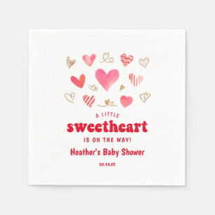 Sweetheart Valentines's Day Baby Shower Napkin
