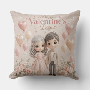 Sweetheart Whispers in Pastel Pink Cushion