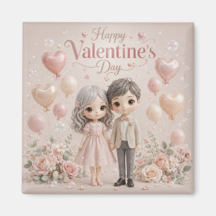 Sweetheart Whispers in Pastel Pink Magnet