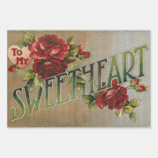 Sweetheart wrapping paper with a vintage touch!