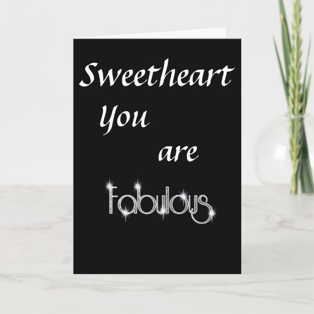 SWEETHEART YOU ARE "FABULOUS" AND "I LOVE YOU" HOLIDAY CARD (Front)