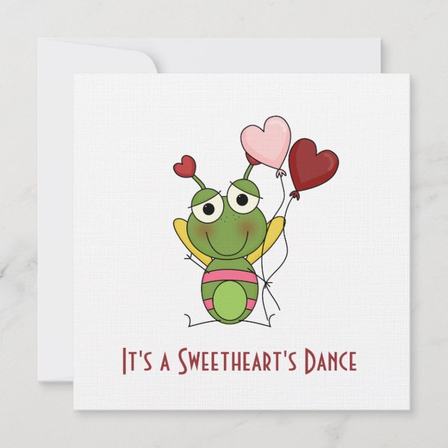 Sweetheart's Dance Party Invitation (Front)