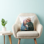 Sweethearts Love Elegant Script Photo Name Cushion<br><div class="desc">This cute pillow is perfect for the sweetheart husband and wife in your life. The pillow showcases a photo on the front and back along with the word "Sweethearts" and the family name in beautiful white script and text.</div>