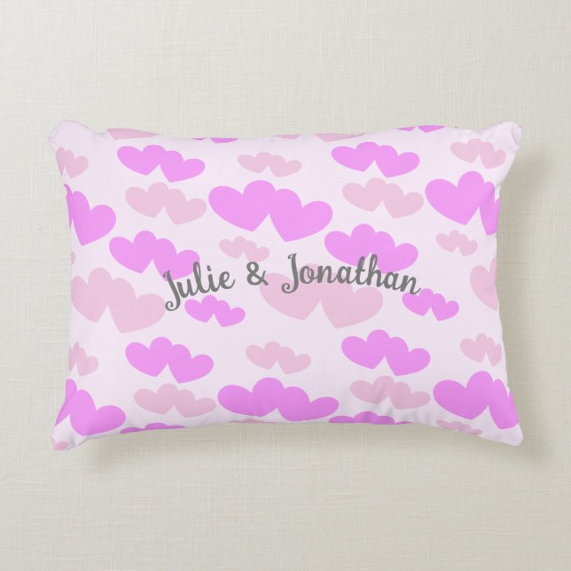 Sweethearts Names Decorative Cushion (Front)