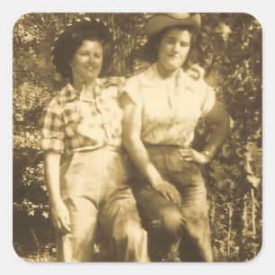 SWEETHEARTS OF THE RODEO SQUARE STICKER