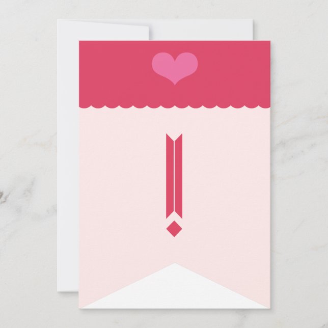 Sweethearts Pink Birthday Party DIY Bunting Banner (Front)