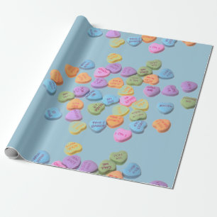sweethearts valentines day candy wrapping paper