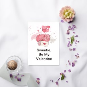 Sweetie Be My Valentine Personal Valentine's Day Foil Holiday Card