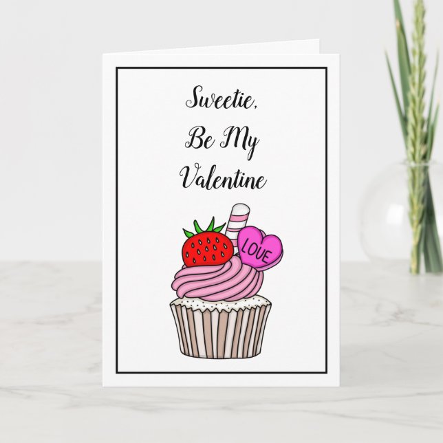 Sweetie Be My Valentine | Valentine's Day Card (Front)