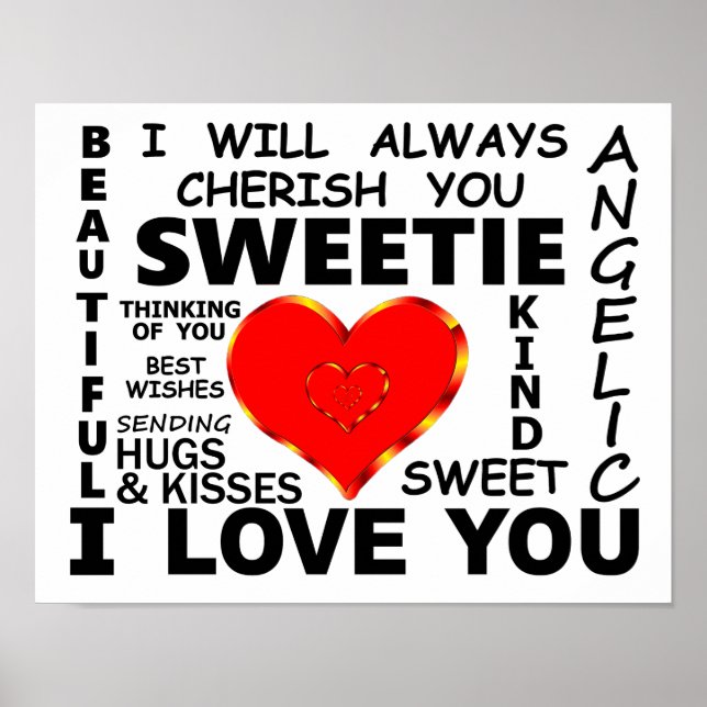 Sweetie I Love You Poster (Front)