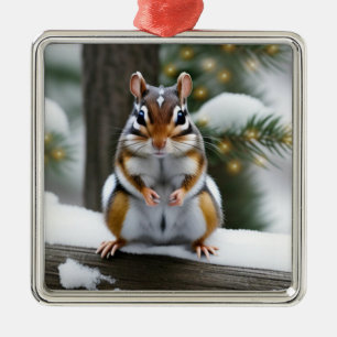 Sweetie Pie Chipmunk Metal Tree Decoration
