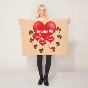 Sweetie pie fleece blanket