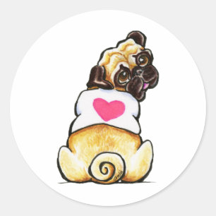 Sweetie Pug Classic Round Sticker