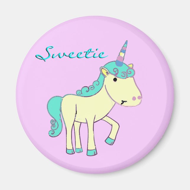 Sweetie the Unicorn Magnet - (Front)