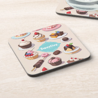 Sweeties hard plastic coaster