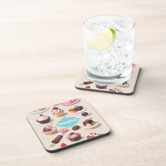 Sweeties hard plastic coaster