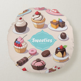 Sweeties round pillow