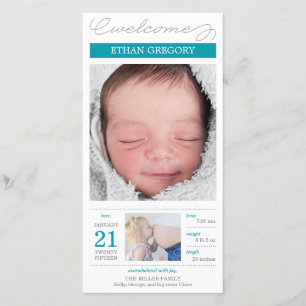 Sweetly Documented Baby Boy Birth Announcement