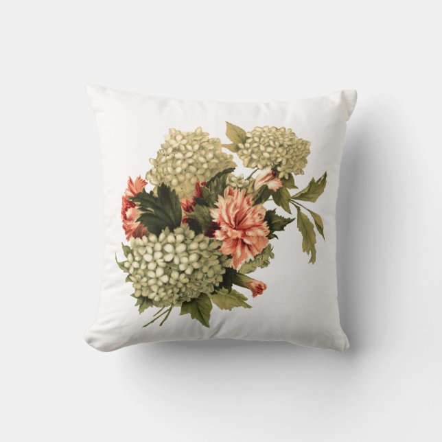Sweetly Feminine Vintage Bouquet Cushion (Front)