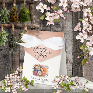 Sweetly Love Wildflowers - Rose Gold Favour Box