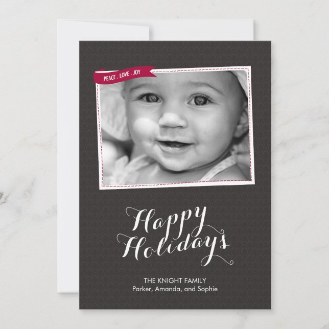 Sweetly Stitched Holiday Photo Cards (Front)