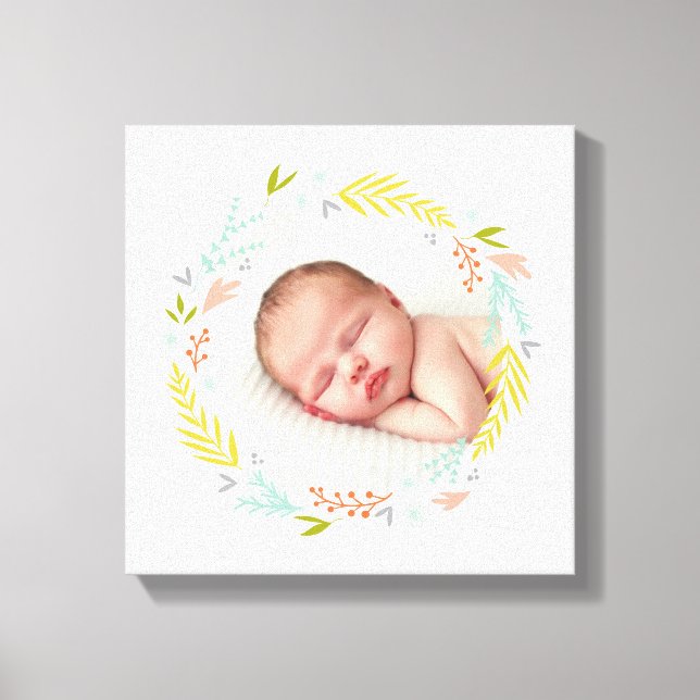Sweetly Wreathed Photo Canvas Print (Front)