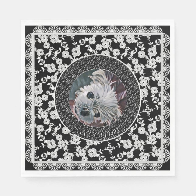 Sweetness-Black-PHOTO-Square-PHOTO-TEMPLATE-  Napkin (Front)