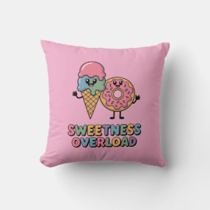 Sweetness Overload Doughnut & Ice Cream Kids Cushion