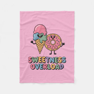Sweetness Overload Doughnut & Ice Cream Kids Fleece Blanket