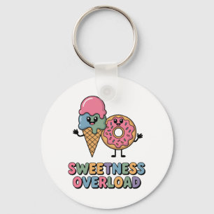 Sweetness Overload Doughnut & Ice Cream Kids Key Ring
