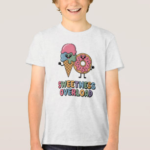 Sweetness Overload   Doughnut & Ice Cream Kids Tri-Blend Shirt