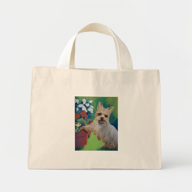 Sweetness Yorkie Mini Tote Bag (Front)