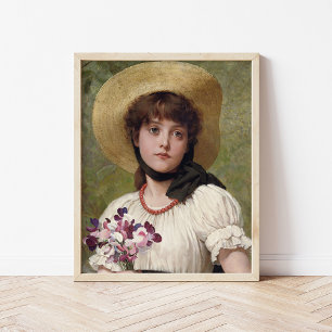 Sweetpeas George Dunlop Leslie Poster