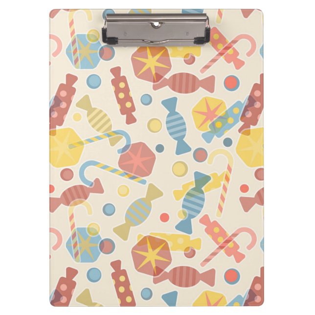 Sweets And Candy Pattern Clipboard (Front)