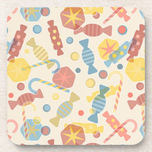 Sweets And Candy Pattern Coaster