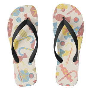 Sweets And Candy Pattern Flip Flops