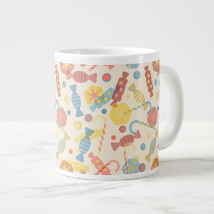 Sweets And Candy Pattern Large Coffee Mug