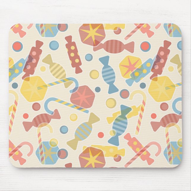 Sweets And Candy Pattern Mouse Mat (Front)