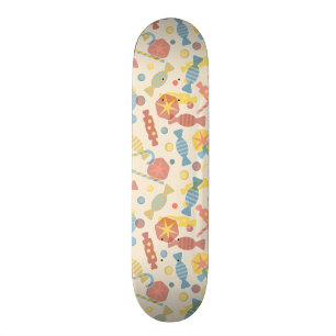 Sweets And Candy Pattern Skateboard