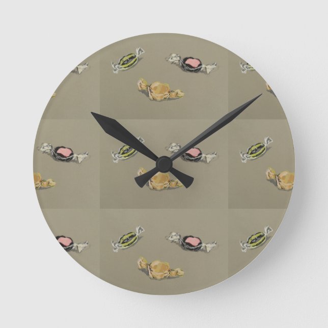 Sweets and Candy Round Clock (Front)