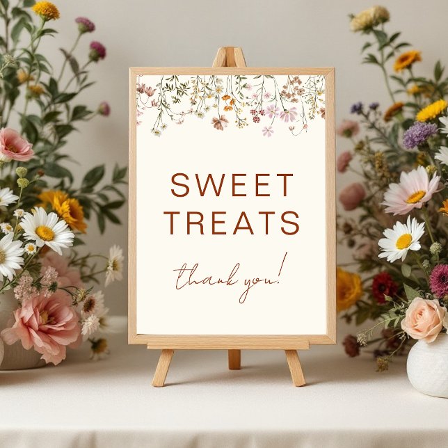 Sweets and Treat Wildflower Terracotta Baby Shower Photo Print (Creator Uploaded)