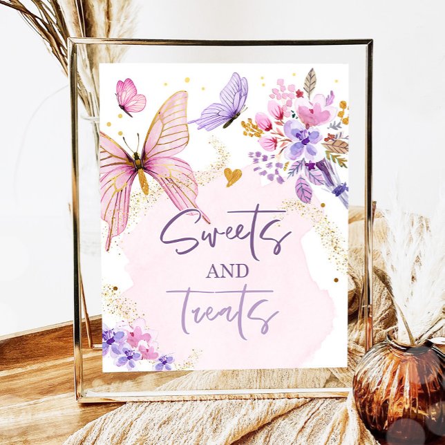 Sweets and Treats Favours Butterfly Floral Garden Poster (Creator Uploaded)