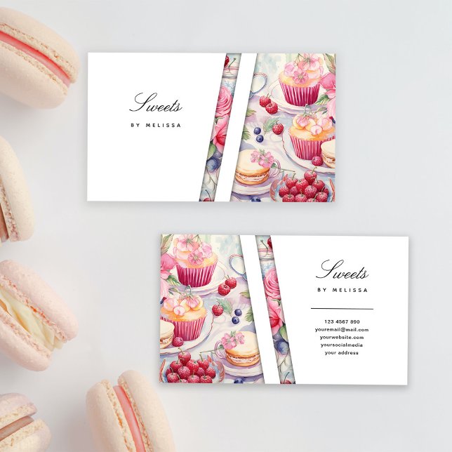 Sweets and Treats Modern Business Card (Creator Uploaded)