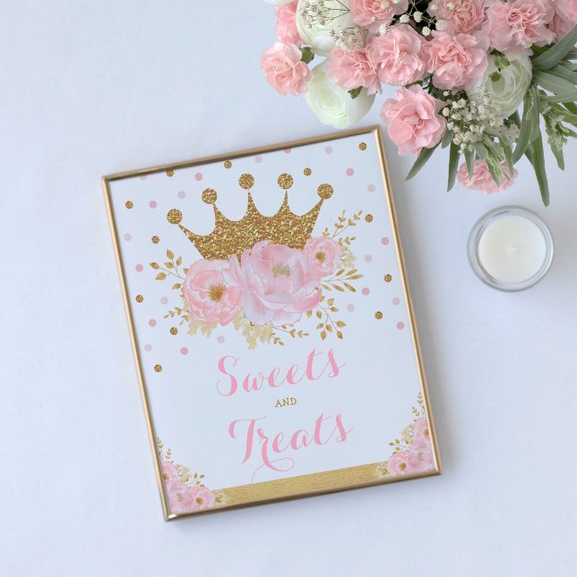 Sweets and Treats Princess Baby Girl Birthday Sign (Creator Uploaded)