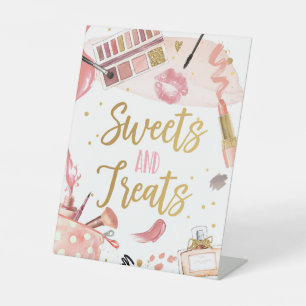 Sweets and Treats Spa Party Makeup Glamour Girl Po Pedestal Sign